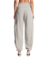 Gray Cotton Barrel Pants | PDP | Antonia