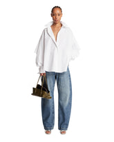 Blue Cotton Barrel Jeans | PDP | Antonia