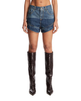 Blue Denim Cut-Out Shorts | PDP | Antonia