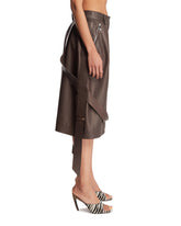 Brown Leather Bermuda Shorts | PDP | Antonia