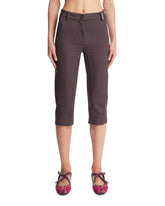 Purple Wool Capri Trousers | PDP | Antonia