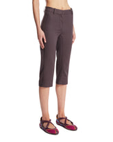 Purple Wool Capri Trousers | PDP | Antonia