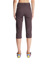 Purple Wool Capri Trousers | PDP | Antonia