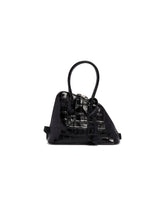 Black Crocodile-Effect Mini Sant Ambroeus Leather Bag | PDP | Antonia