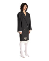 Gray Double-Breasted Wool Coat | PDP | Antonia