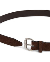 Brown Geo Suede Belt | PDP | Antonia