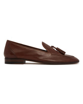 Brown Caden Leather Loafers | PDP | Antonia