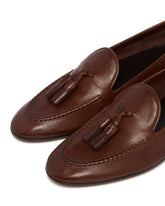 Brown Caden Leather Loafers | PDP | Antonia