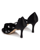 Black Ella Knotted Sandals | PDP | Antonia