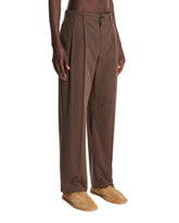 Pantaloni In Cotone Marroni | PDP | Antonia