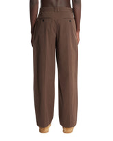 Pantaloni In Cotone Marroni | PDP | Antonia
