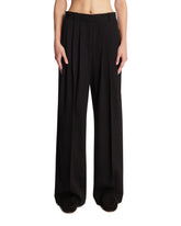 Black Wide-Leg Wool Trousers | PDP | Antonia