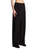 Black Wide-Leg Wool Trousers | PDP | Antonia