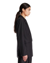 Dark Blue Double-Breasted Wool Jacket | PDP | Antonia