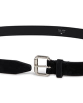 Black Geo Suede Belt | PDP | Antonia