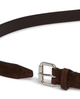 Brown Geo Suede Belt | PDP | Antonia
