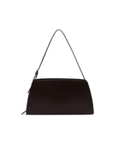 Brown Leather Dalia Baguette Bag | PDP | Antonia
