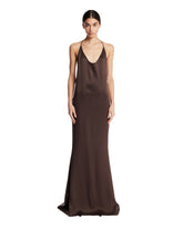 Brown Silk Long Dress | PDP | Antonia