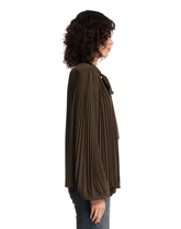 Camicia Lavalliere In Viscosa Marrone | PDP | Antonia