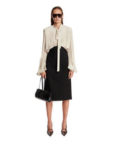 White Viscose Lavalliere Shirt | PDP | Antonia