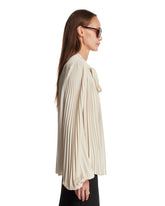 White Viscose Lavalliere Shirt | PDP | Antonia