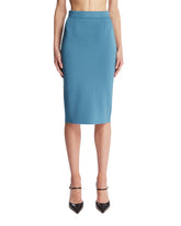 Gonna Midi In Viscosa Azzurra | PDP | Antonia