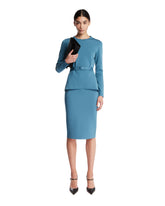 Gonna Midi In Viscosa Azzurra | PDP | Antonia