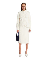 White Leather Midi Skirt | PDP | Antonia