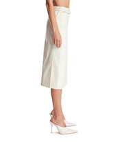White Leather Midi Skirt | PDP | Antonia