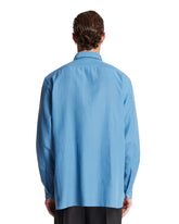 Camicia In Cotone E Seta Blu | PDP | Antonia