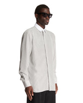 Geometric Print Shirt with Contrast Collar | PDP | Antonia
