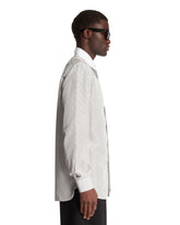 Geometric Print Shirt with Contrast Collar | PDP | Antonia