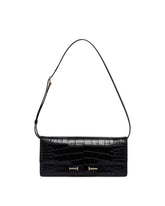 Black T-Strap Leather Bag | PDP | Antonia