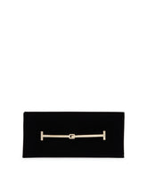 Clutch T-Strap In Suede Nera | PDP | Antonia