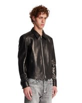 Giacca Con Zip In Pelle Nera | PDP | Antonia