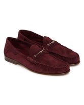 Burgundy Suede Loafers | PDP | Antonia