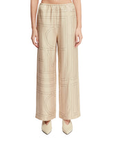 Beige Monogram Pants | PDP | Antonia