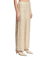 Beige Monogram Pants | PDP | Antonia