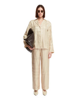 Beige Monogram Pants | PDP | Antonia