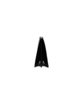 Black Threefold Croc-Embossed Pouch | PDP | Antonia