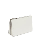 White Threefold Croc-Embossed Pouch | PDP | Antonia
