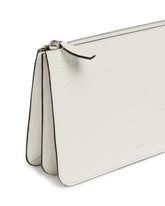 White Threefold Croc-Embossed Pouch | PDP | Antonia