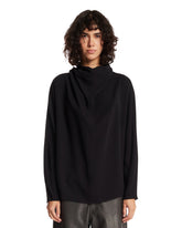 Blusa In Viscosa Con Scollo Foulard Nera | PDP | Antonia