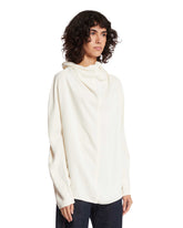 White Viscose Blouse With Scarf Neckline | PDP | Antonia