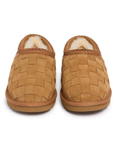 Beige Tasman Woven Slippers | PDP | Antonia