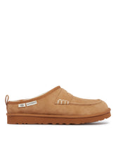 UGG x JW Anderson Beige Loafer Mules | PDP | Antonia