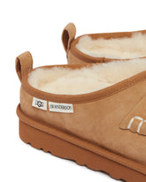 UGG x JW Anderson Beige Loafer Mules | PDP | Antonia