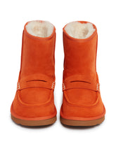 UGG x JW Anderson Orange Loafer Boots | PDP | Antonia