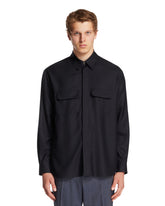 Overshirt In Cashmere E Seta Blu | PDP | Antonia