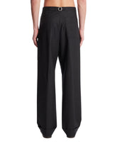 Gray Wool Tailored Trousers | PDP | Antonia